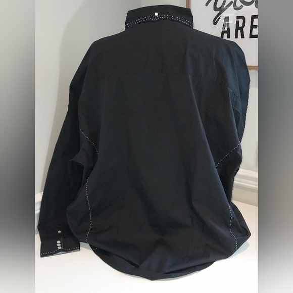 Knockout Premium Label Black Long Sleeve Dress Shirt Size 5XLB NWT - Picture 6 of 8